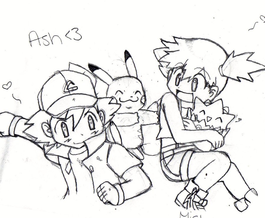 Ash Pokemon Drawing At Getdrawings 