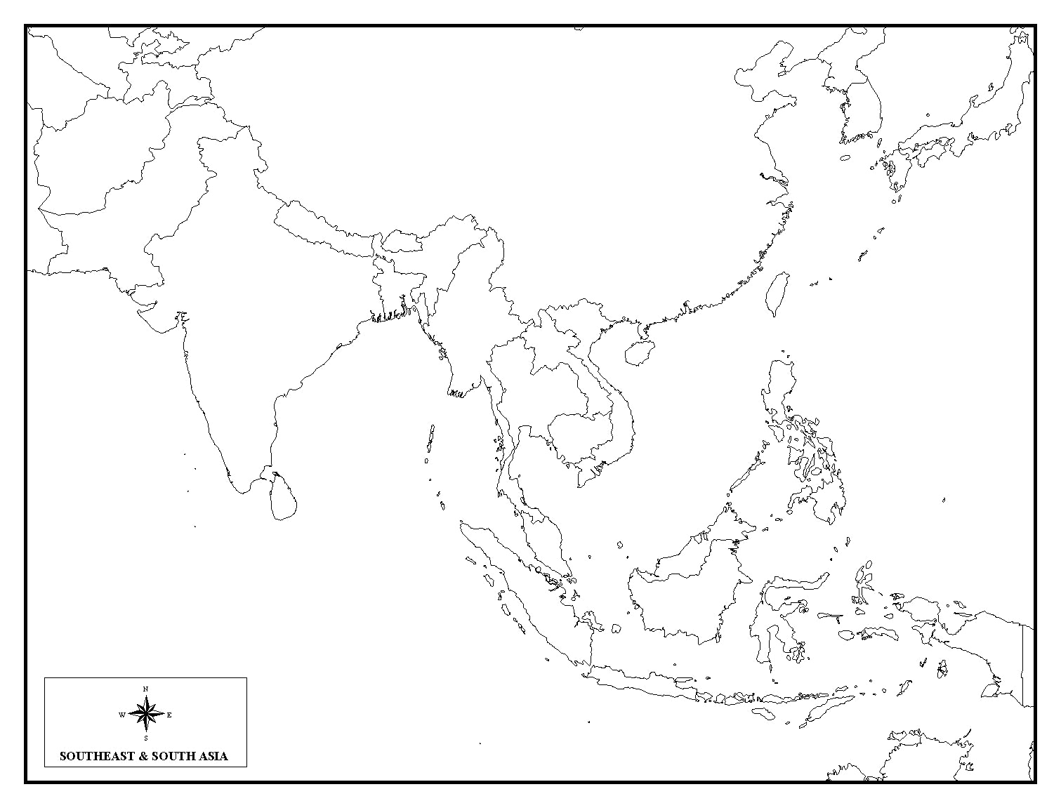 Asia Map Drawing At Getdrawings Free Download