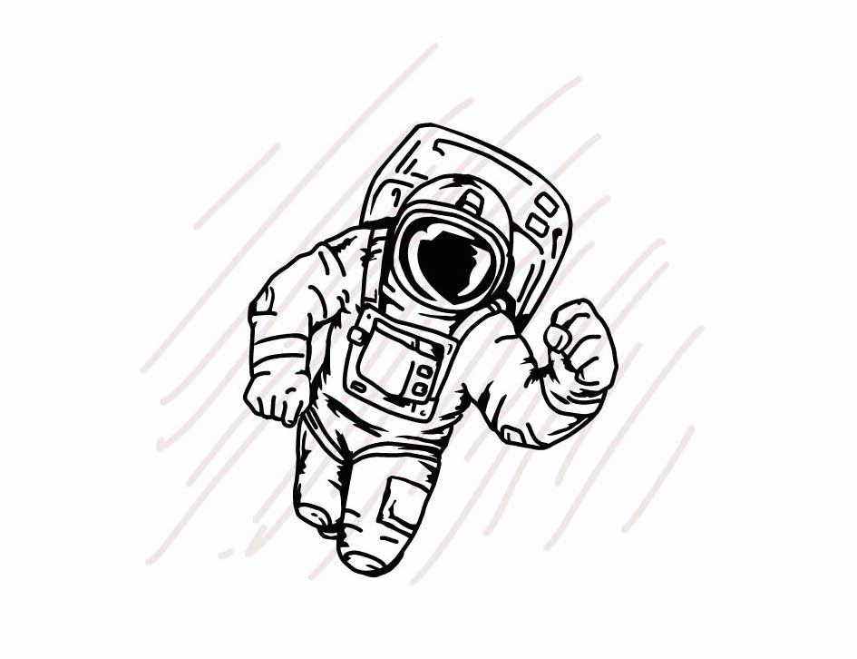 Astronaut Drawing at GetDrawings | Free download