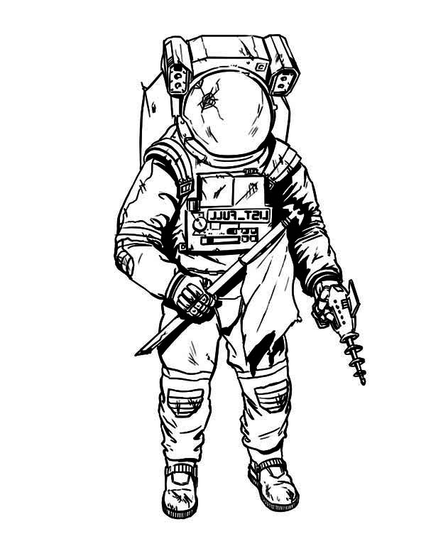 Astronaut Line Drawing at GetDrawings | Free download