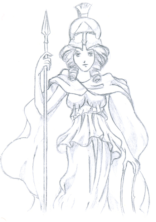 Athena Greek Goddess Drawing at GetDrawings Free download