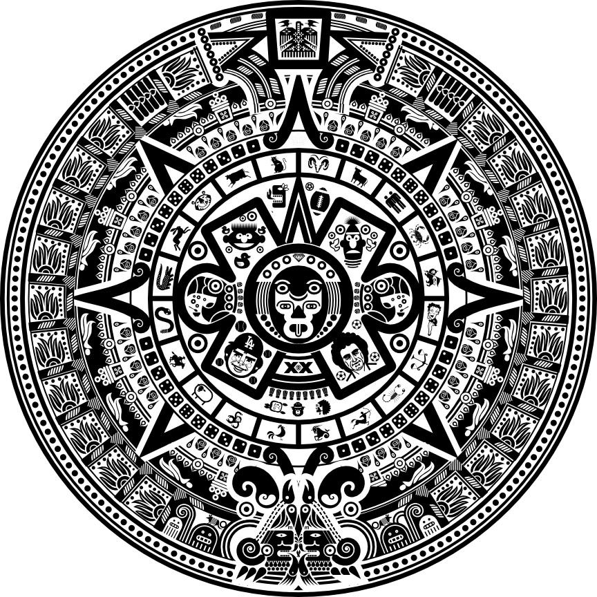 Aztec Calendar Drawing at GetDrawings Free download