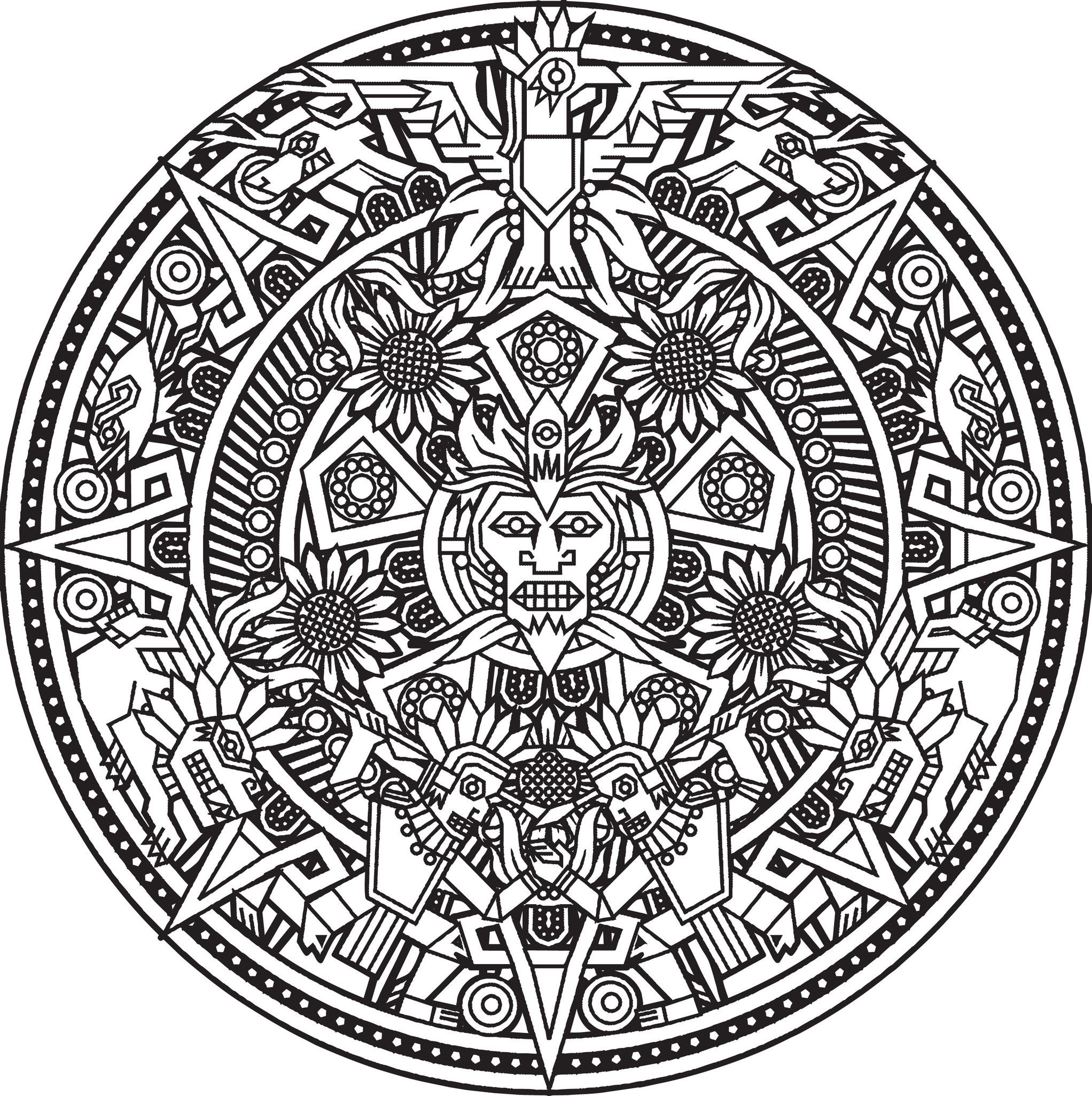 Aztec Pattern Drawing