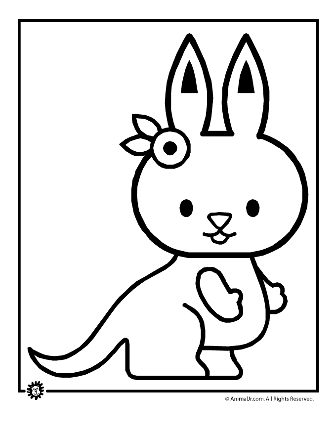 Baby Kangaroo Drawing at GetDrawings | Free download