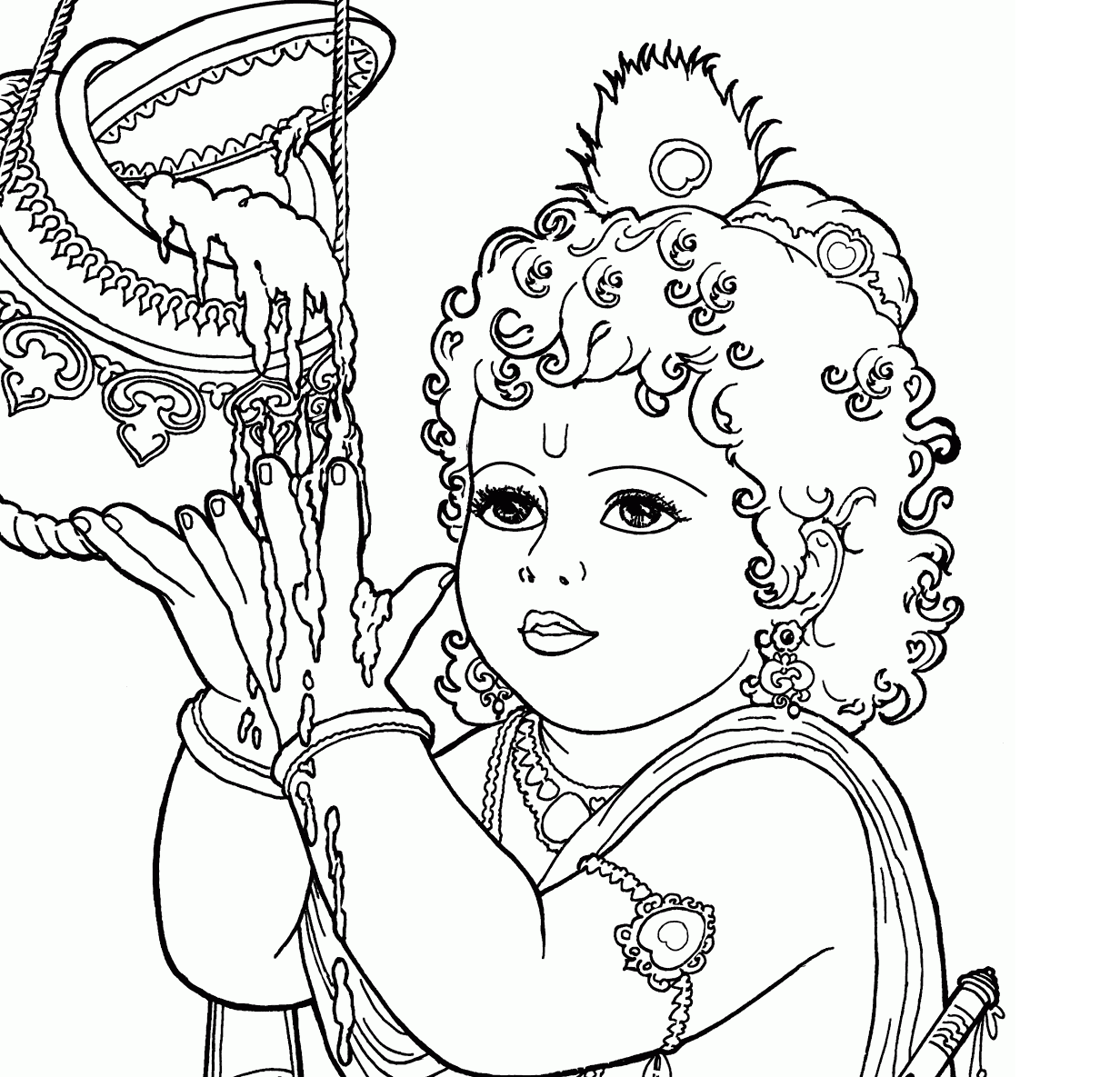 Baby Krishna Drawing at GetDrawings | Free download