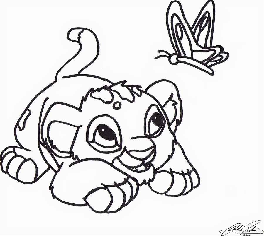 Baby Lion Drawing at GetDrawings | Free download