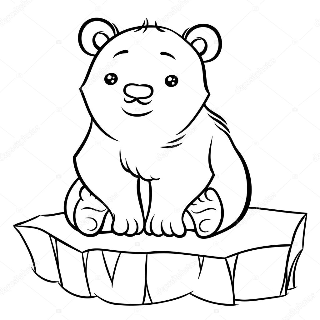 Baby Polar Bear Drawing at GetDrawings