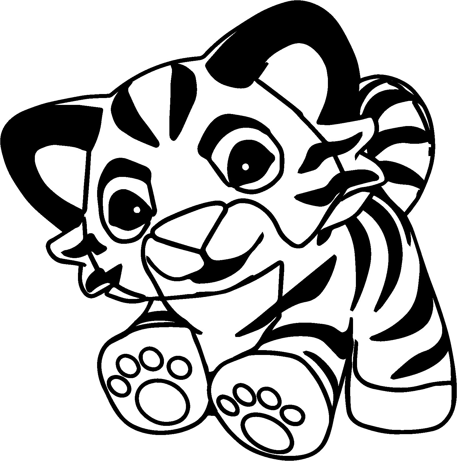 Baby Tiger Drawing at GetDrawings | Free download