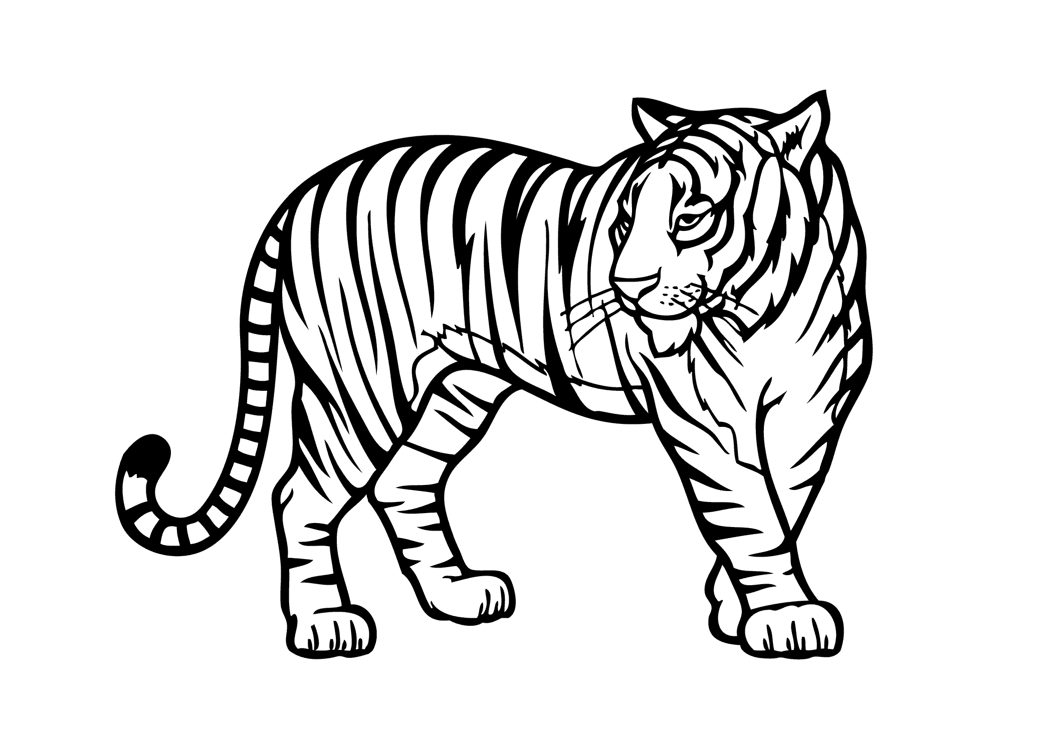 465 Simple Coloring Pages Of White Tigers with disney character