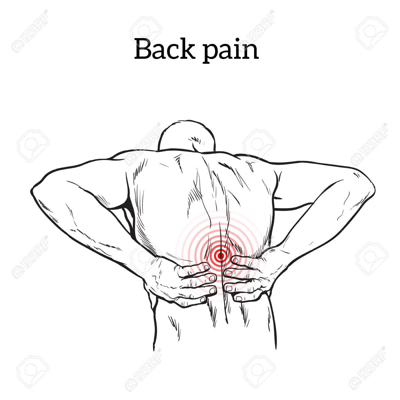 Back Pain Drawing At Getdrawings Free Download