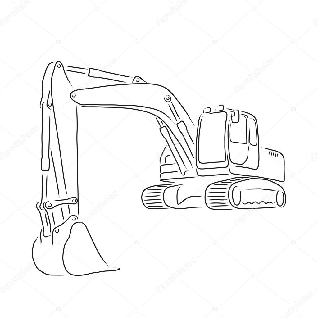 Backhoe Drawing at GetDrawings Free download