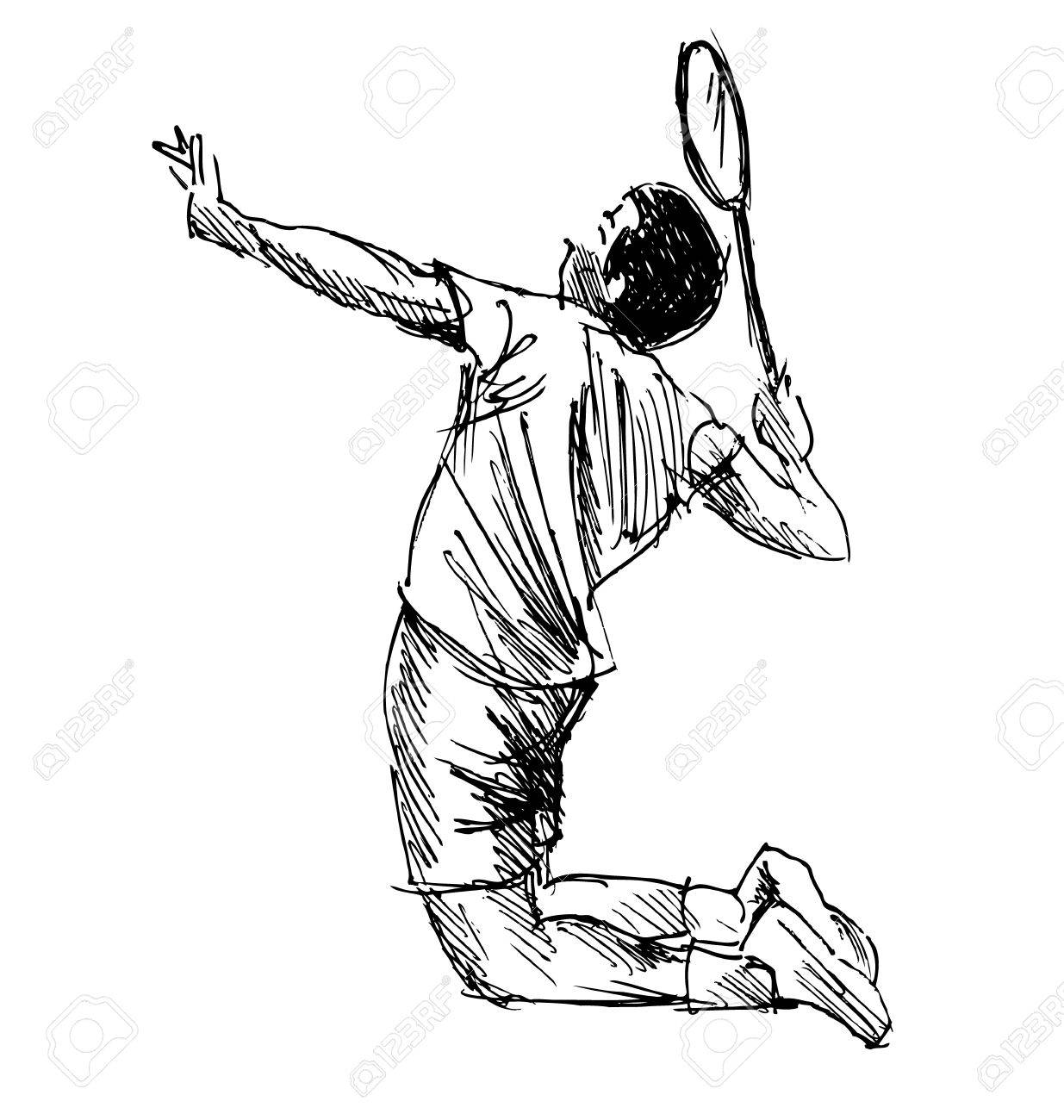 Badminton Drawing at GetDrawings Free download