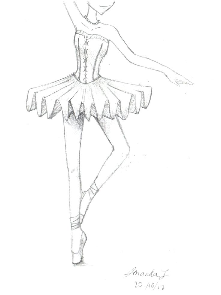 Outline Ballerina Dress Drawing - leader-opowiadanie