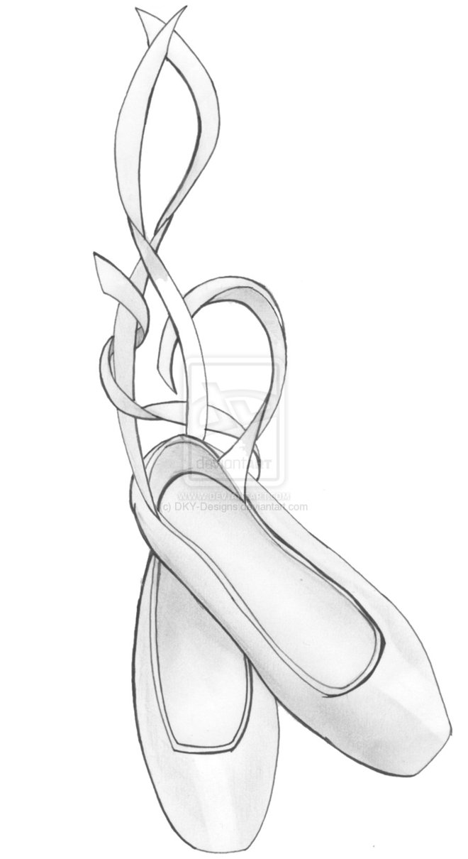 Ballet Pointe Shoes Drawing at GetDrawings | Free download