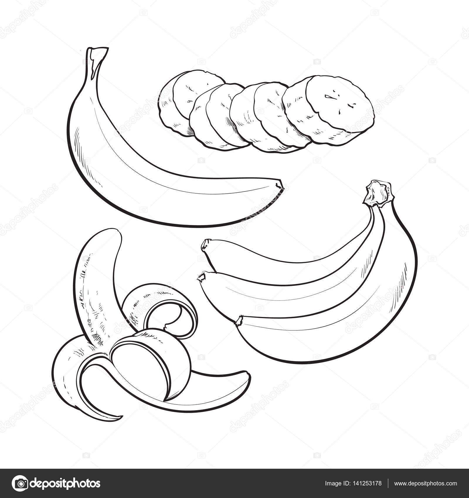 Раскраска нарезанного банана