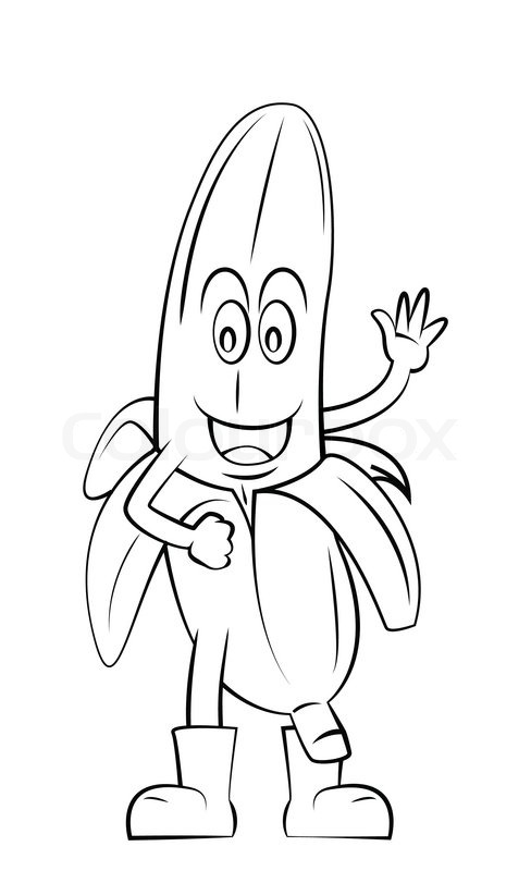 Banana Outline Drawing at GetDrawings | Free download