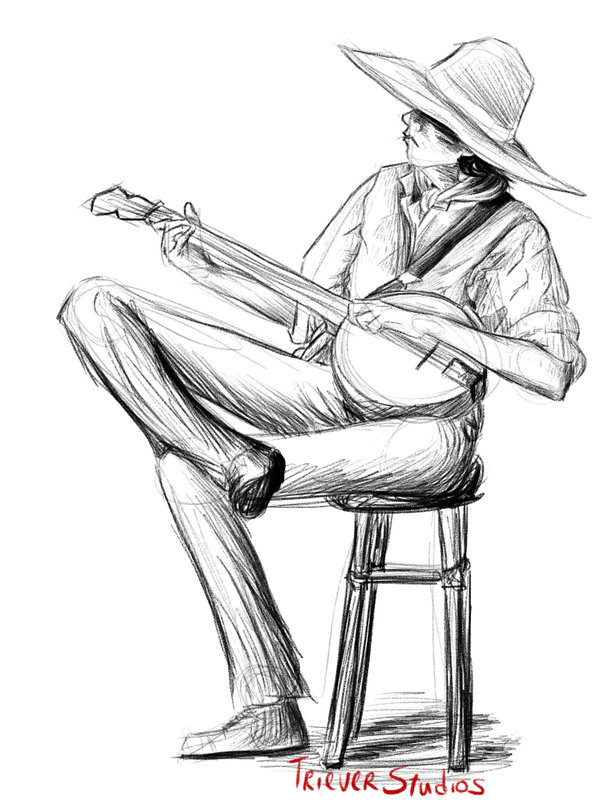 The best free Banjo drawing images. Download from 75 free drawings of