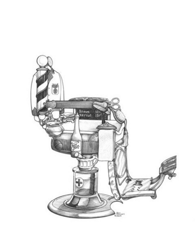 Barber Chair Drawing at GetDrawings Free download