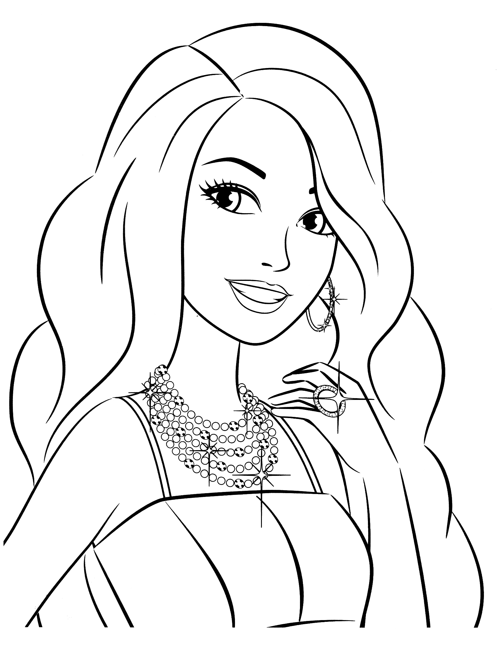 kids coloring pages barbie