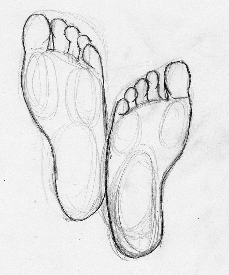 Cute How To Draw Feet Sketch with simple drawing