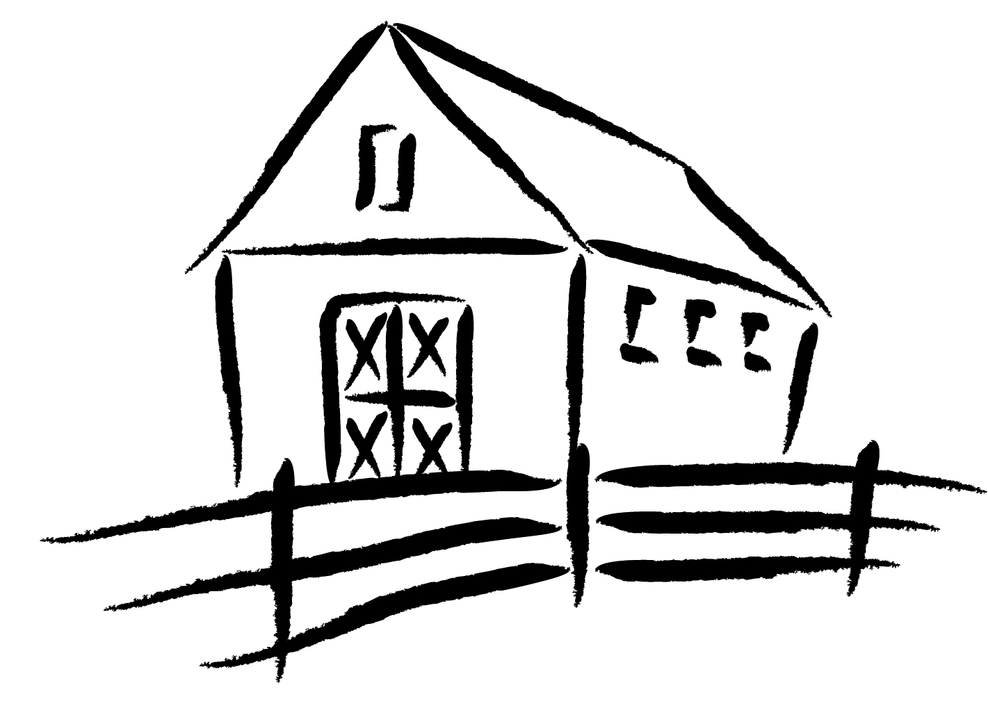 Barn Line Drawing at GetDrawings | Free download