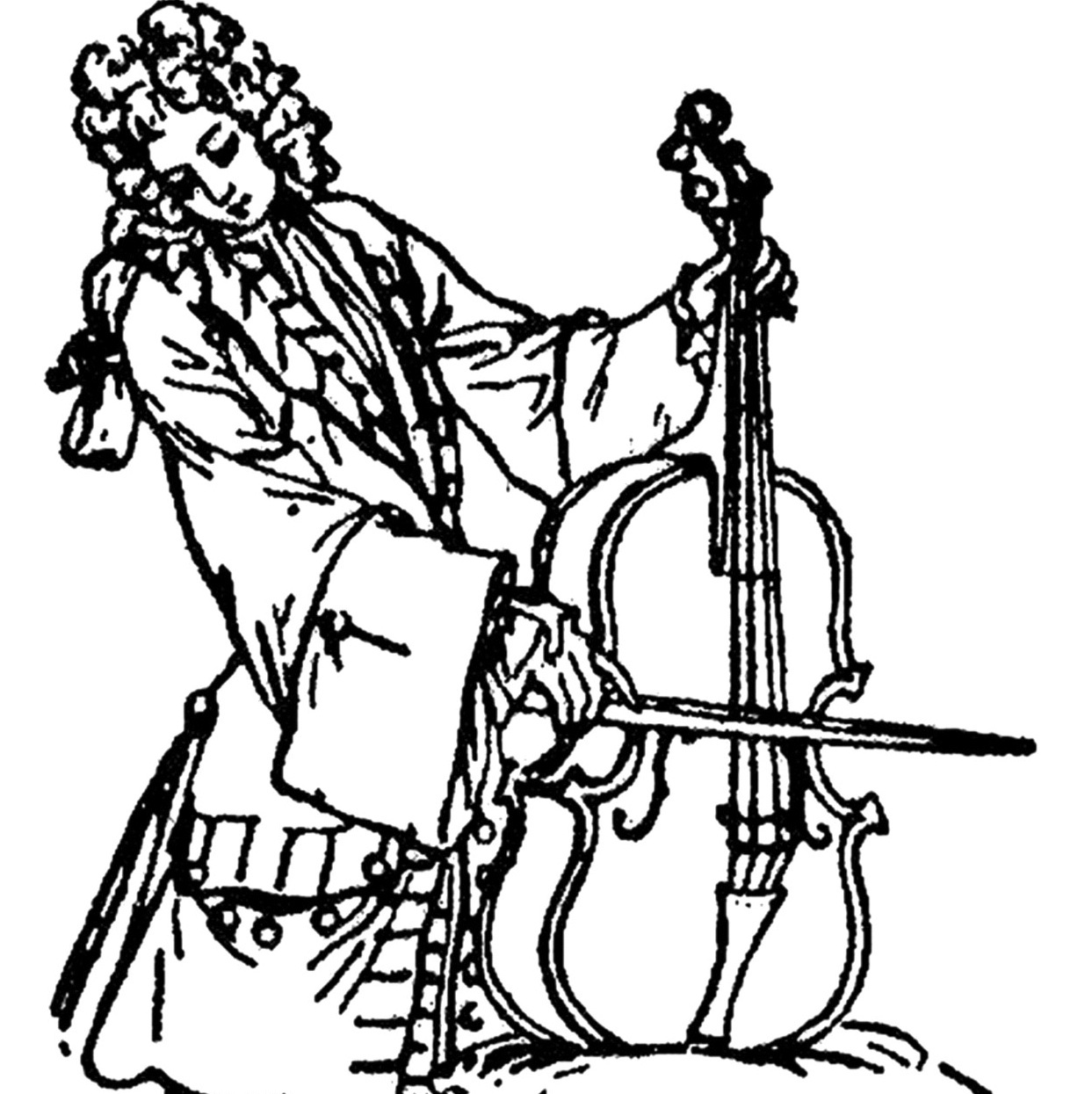 Музыкальный инструменты эпохи Барокко рисунок