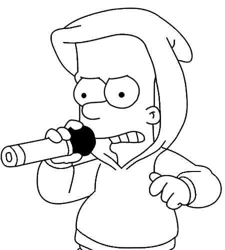 Bart Simpson Gangster Drawings Sketch Coloring Page Porn Sex Picture