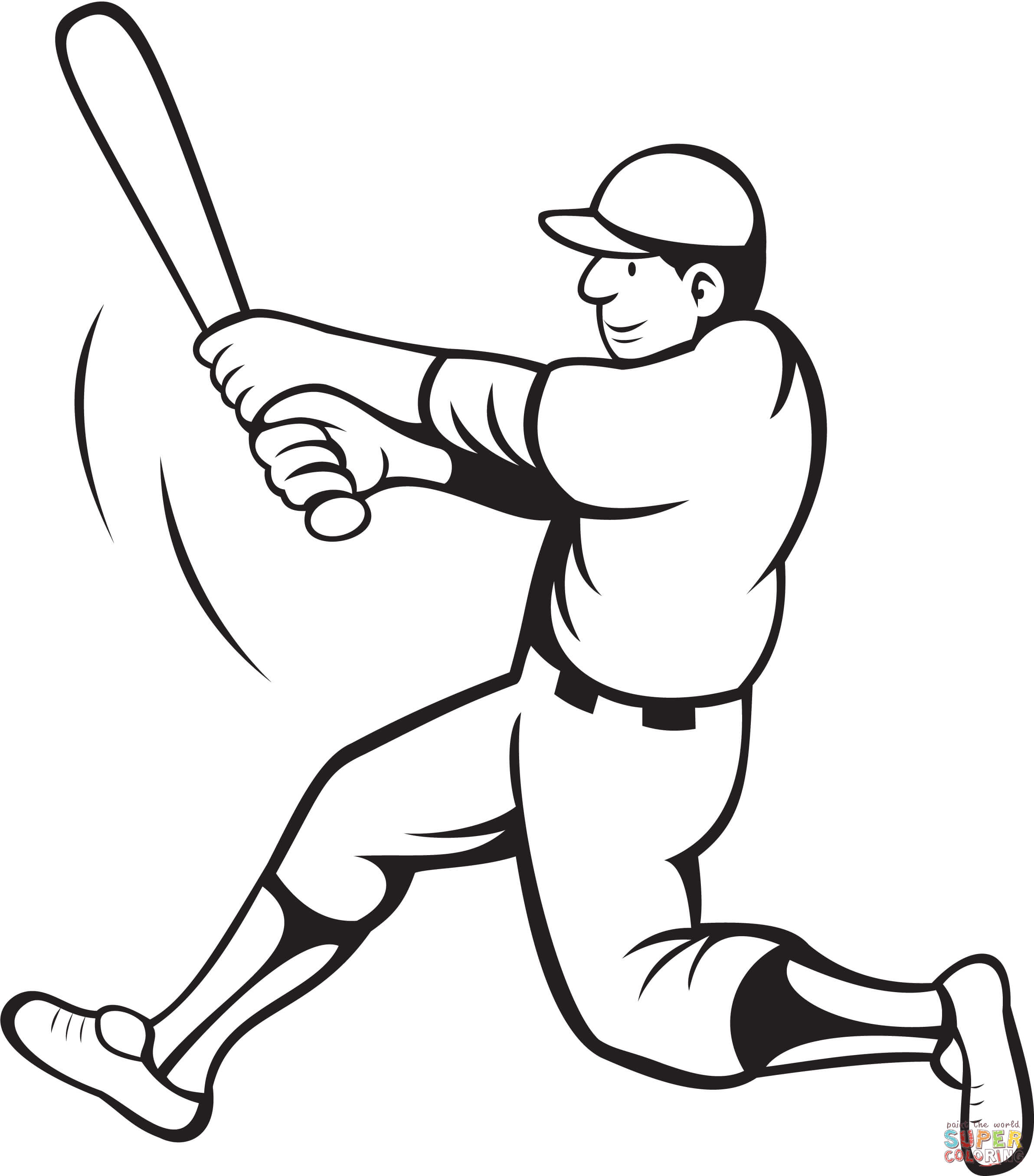 Бейсболист рисунок
