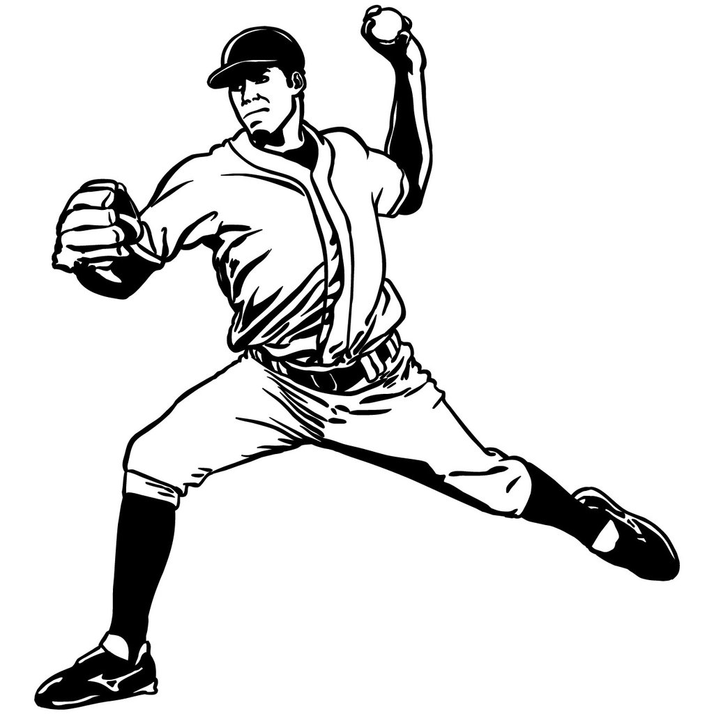 Baseball Pitcher Drawing at GetDrawings Free download