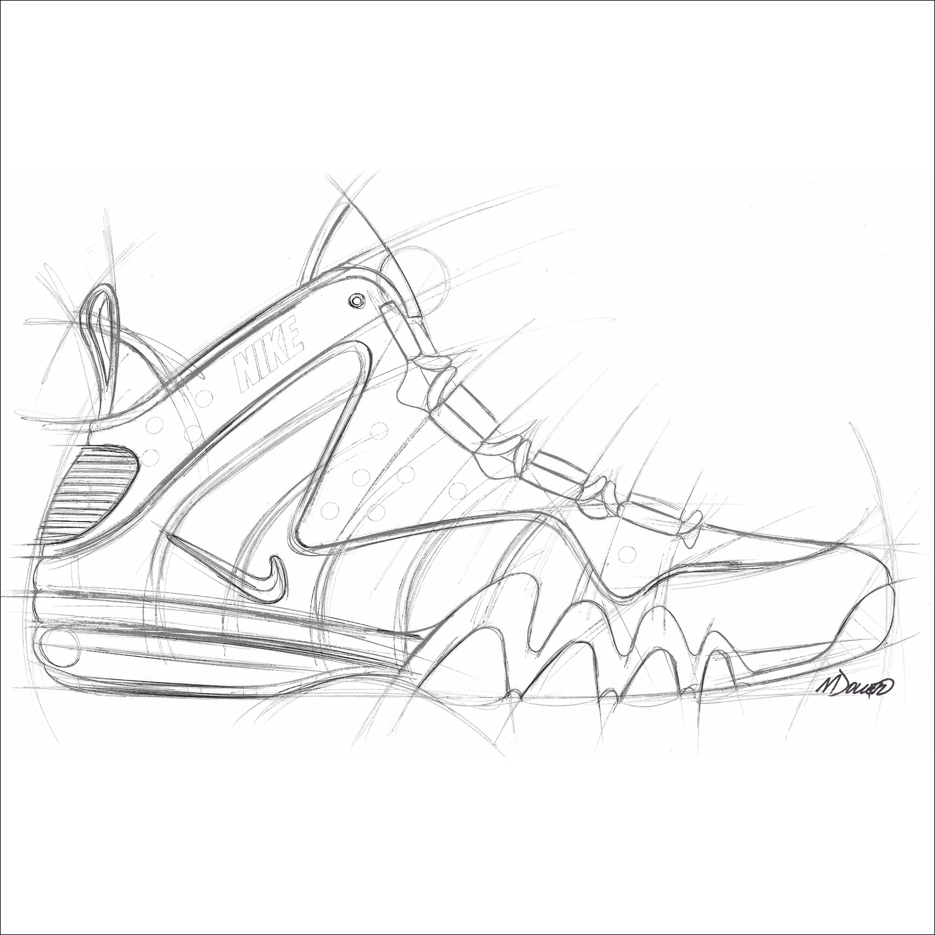 basketball shoes sketch