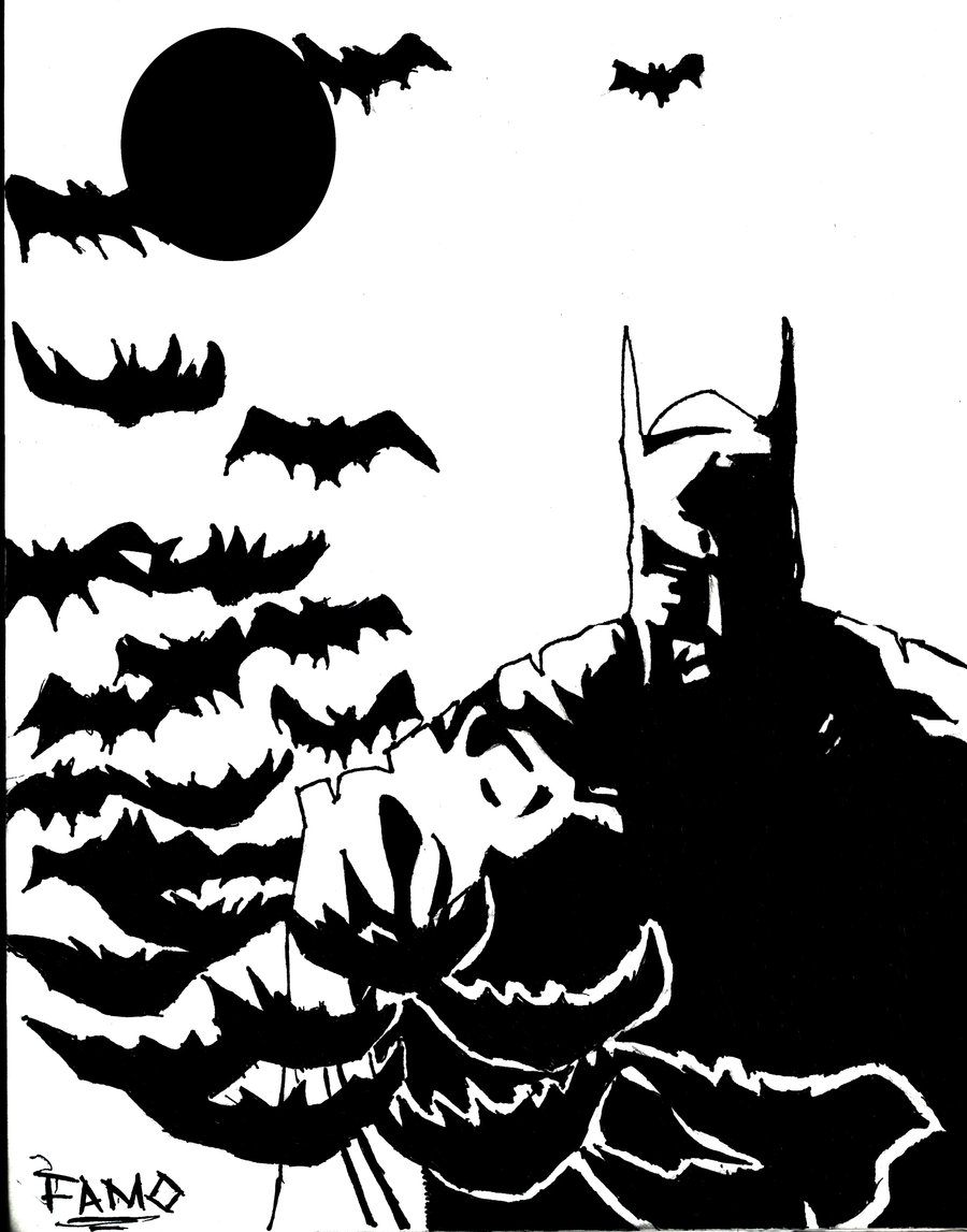 batman black and white