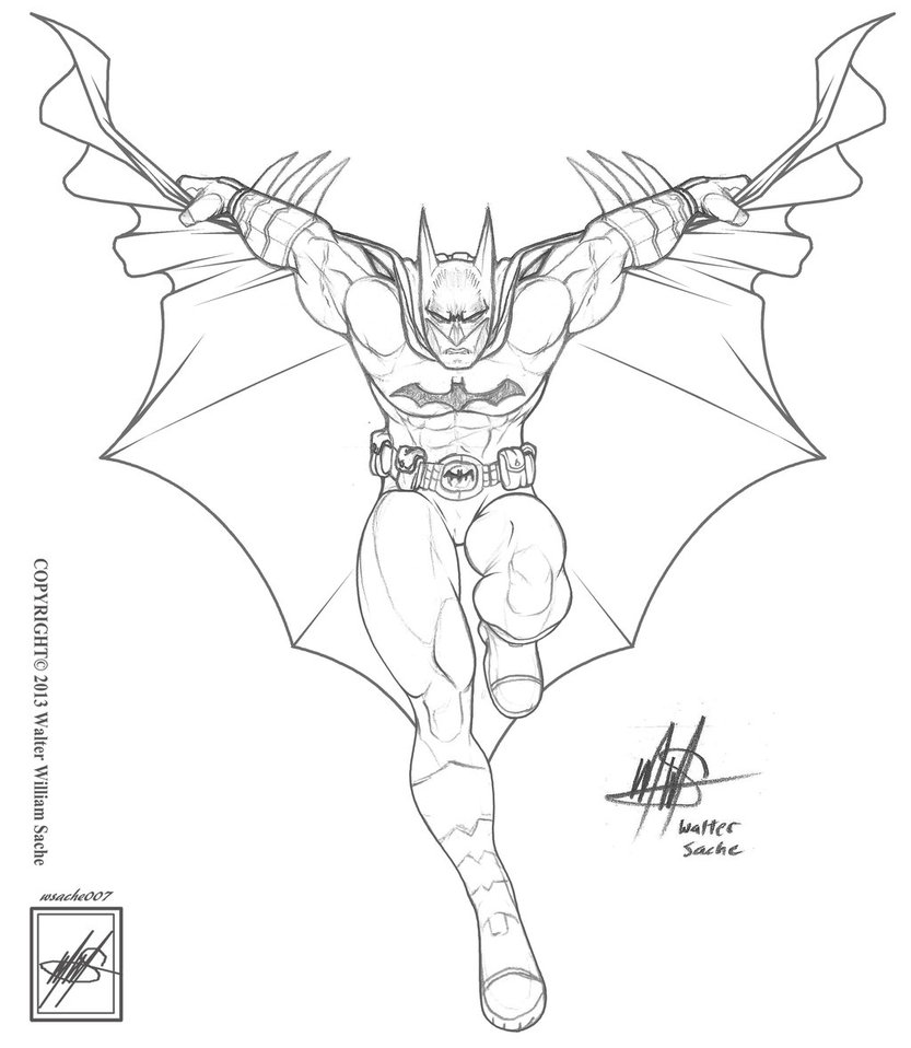Batman Line Drawing at GetDrawings Free download
