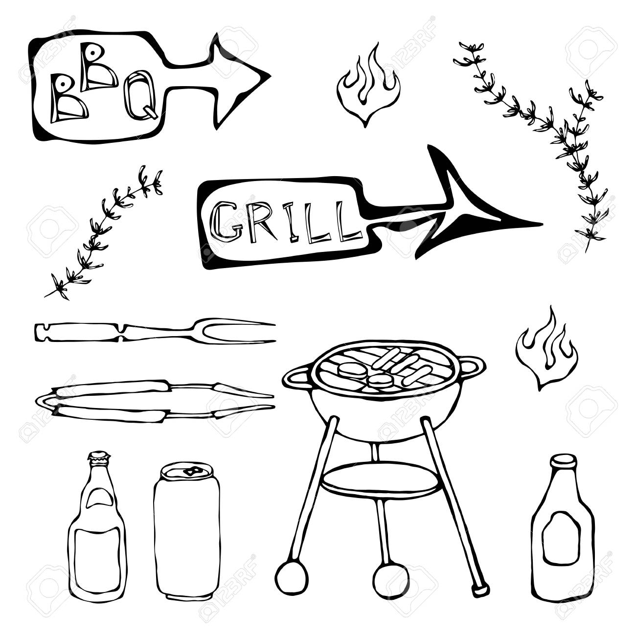 Bbq Drawing At GetDrawings | Free Download