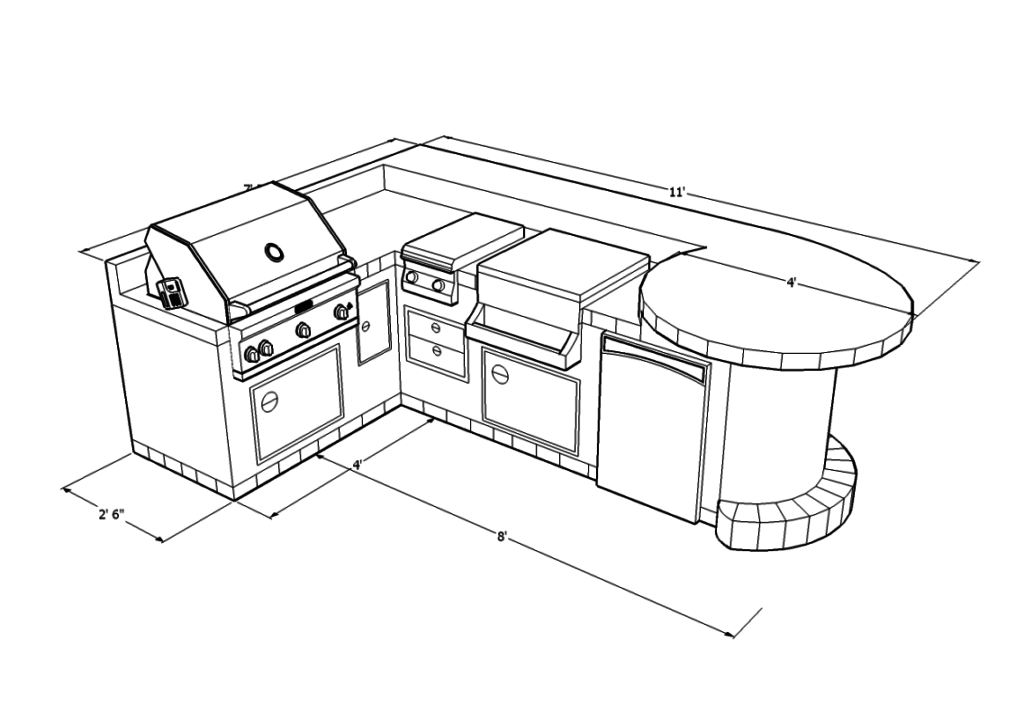 Bbq Pit Drawing at GetDrawings | Free download