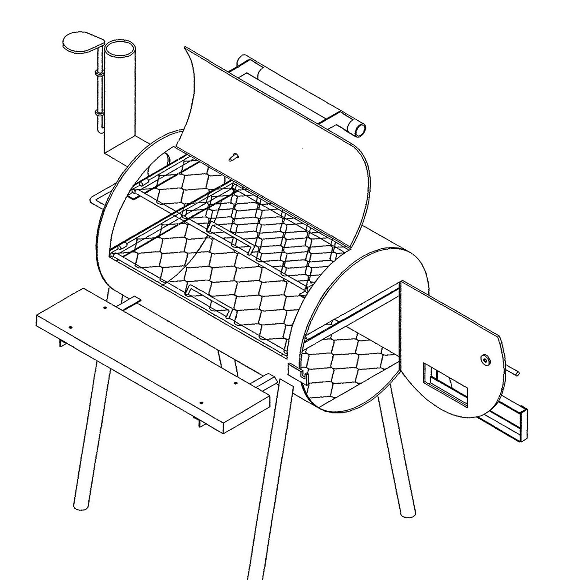 Bbq Pit Drawing at GetDrawings | Free download