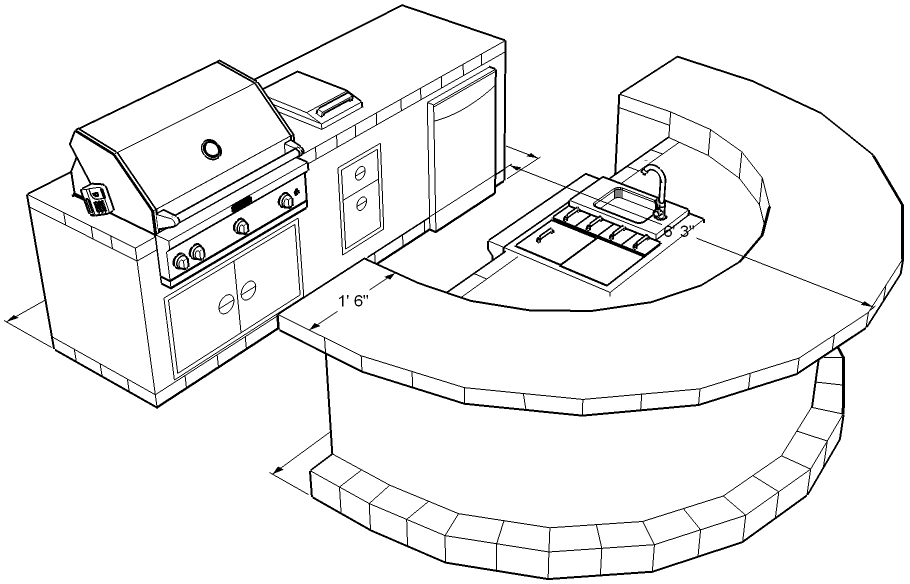 Bbq Pit Drawing at GetDrawings | Free download