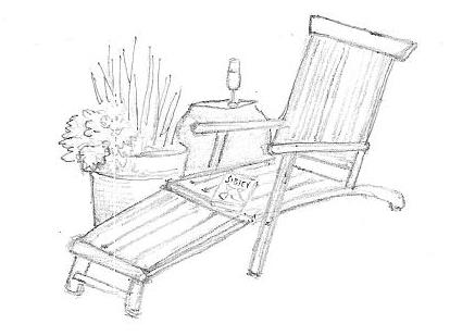 Beach Chair Drawing at GetDrawings | Free download