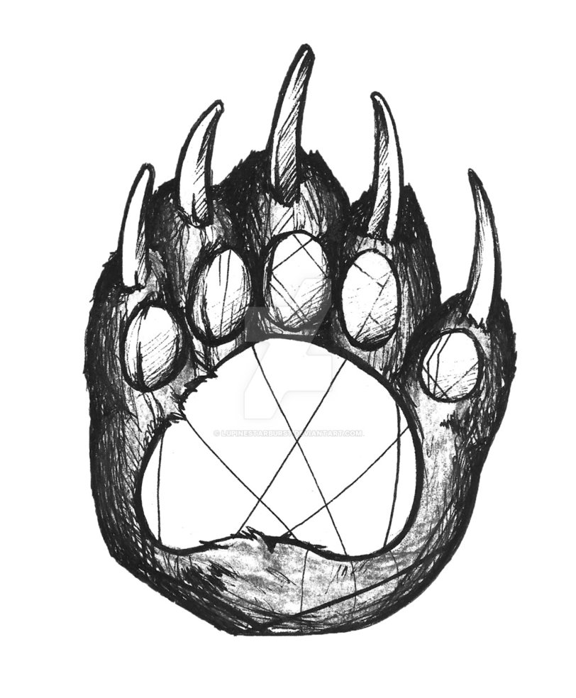 Bear Paw Drawing at GetDrawings | Free download