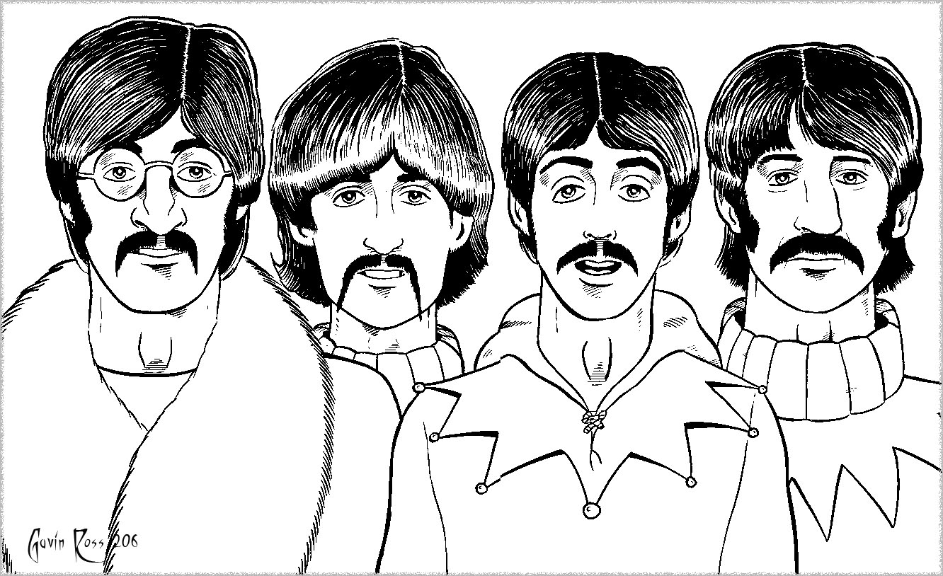 Easy The Beatles Sketch Drawings for Beginner