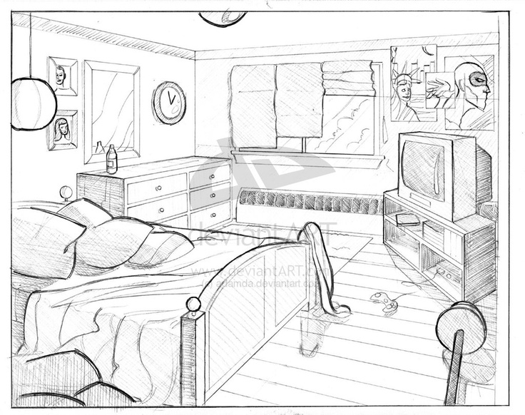 Bedroom Drawing Pencil at GetDrawings | Free download