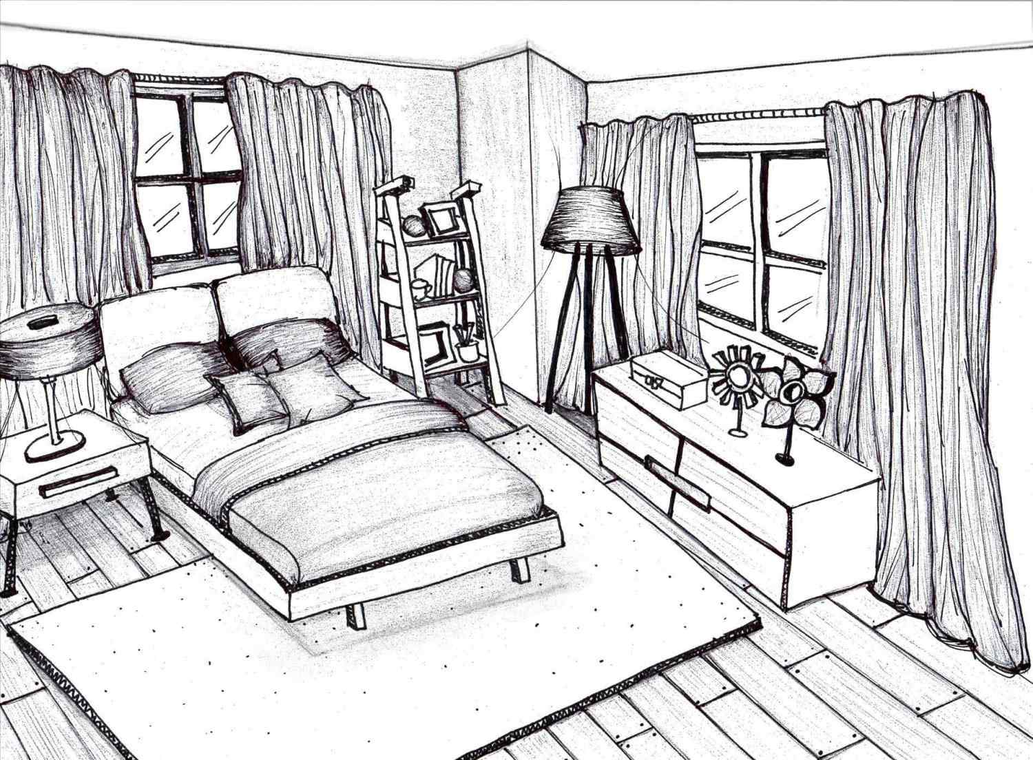 Bedroom Drawing Pencil at GetDrawings | Free download