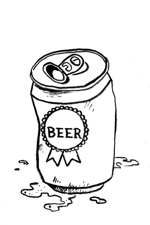 Beer Can Drawing at GetDrawings | Free download