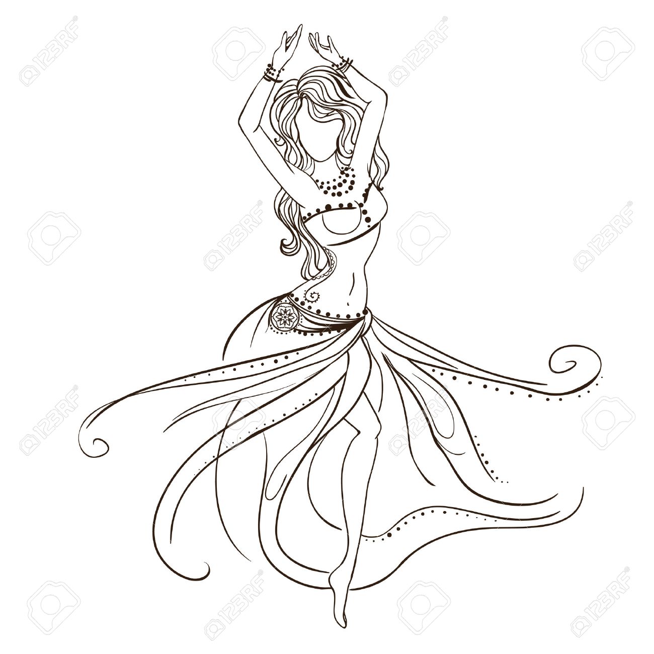 Belly Dancer Drawing At GetDrawings | Free Download