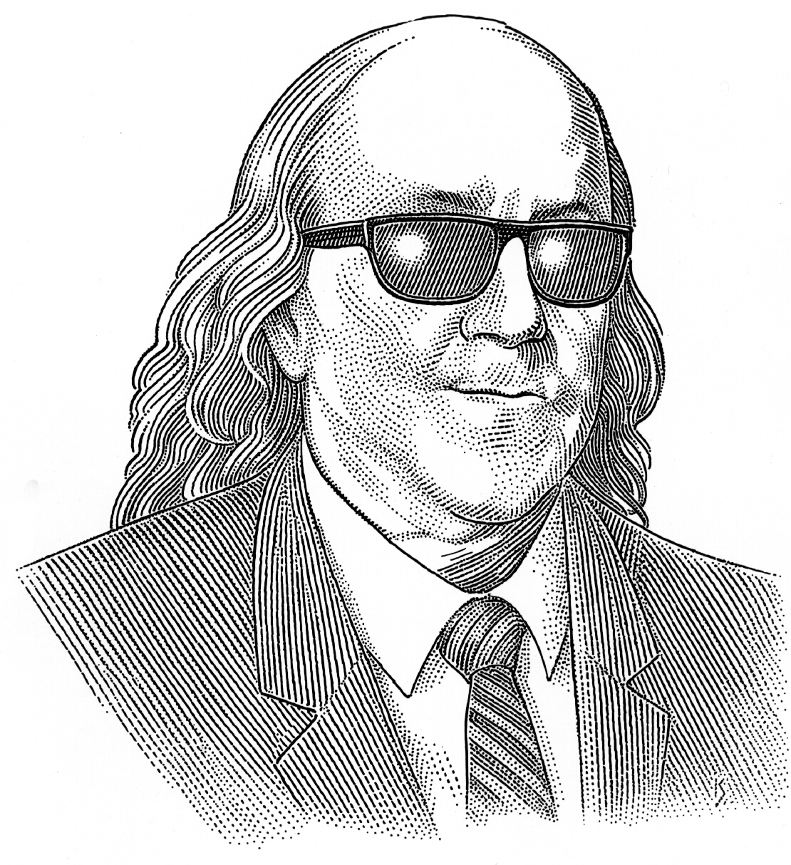 Easy Sketch Drawing Of Benjamin Franklin for Girl