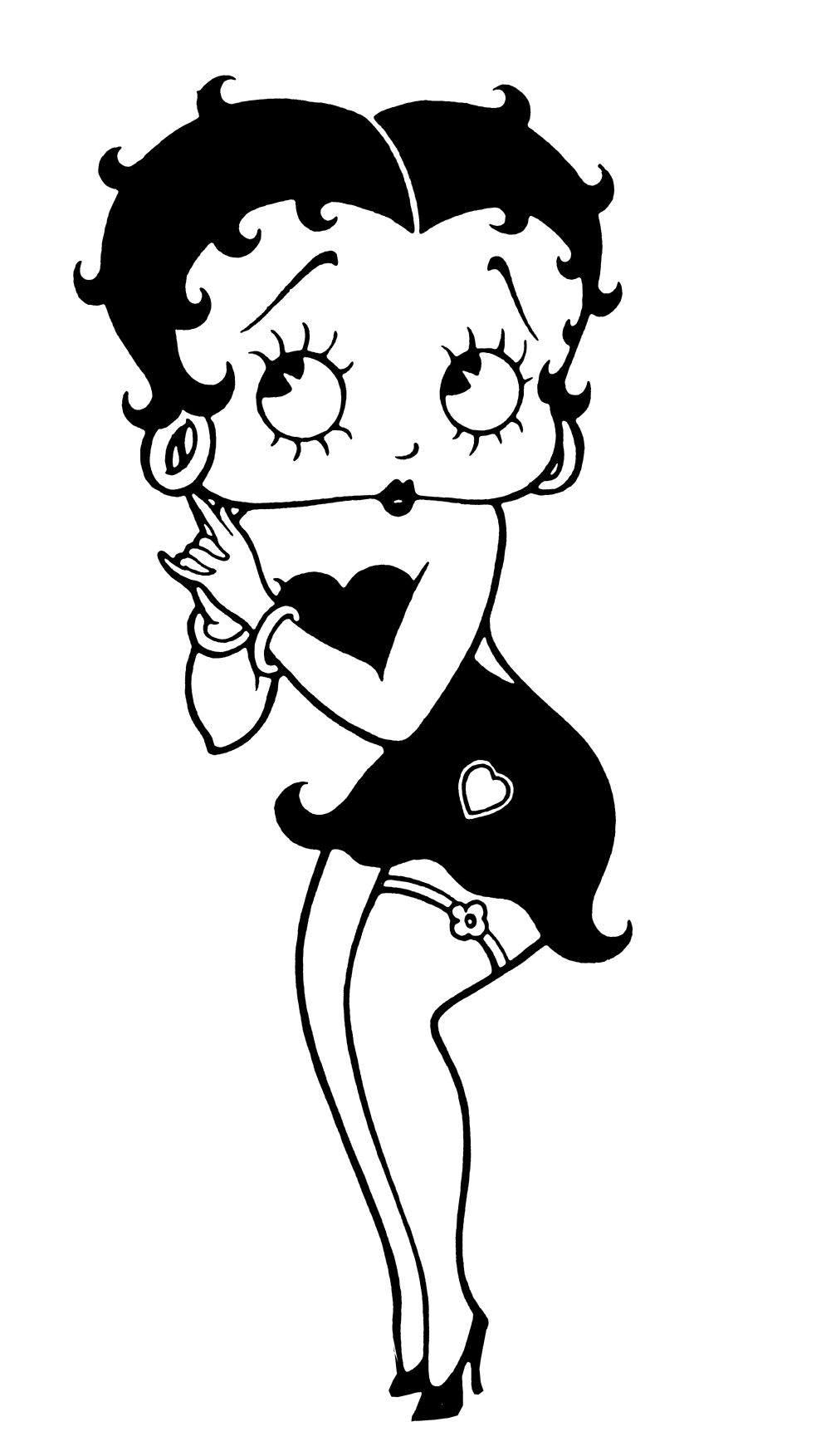 betty boop tattoo outline