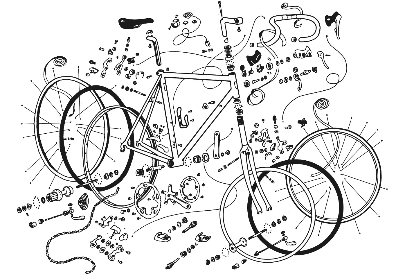 Easy Bicycle Drawing at GetDrawings | Free download