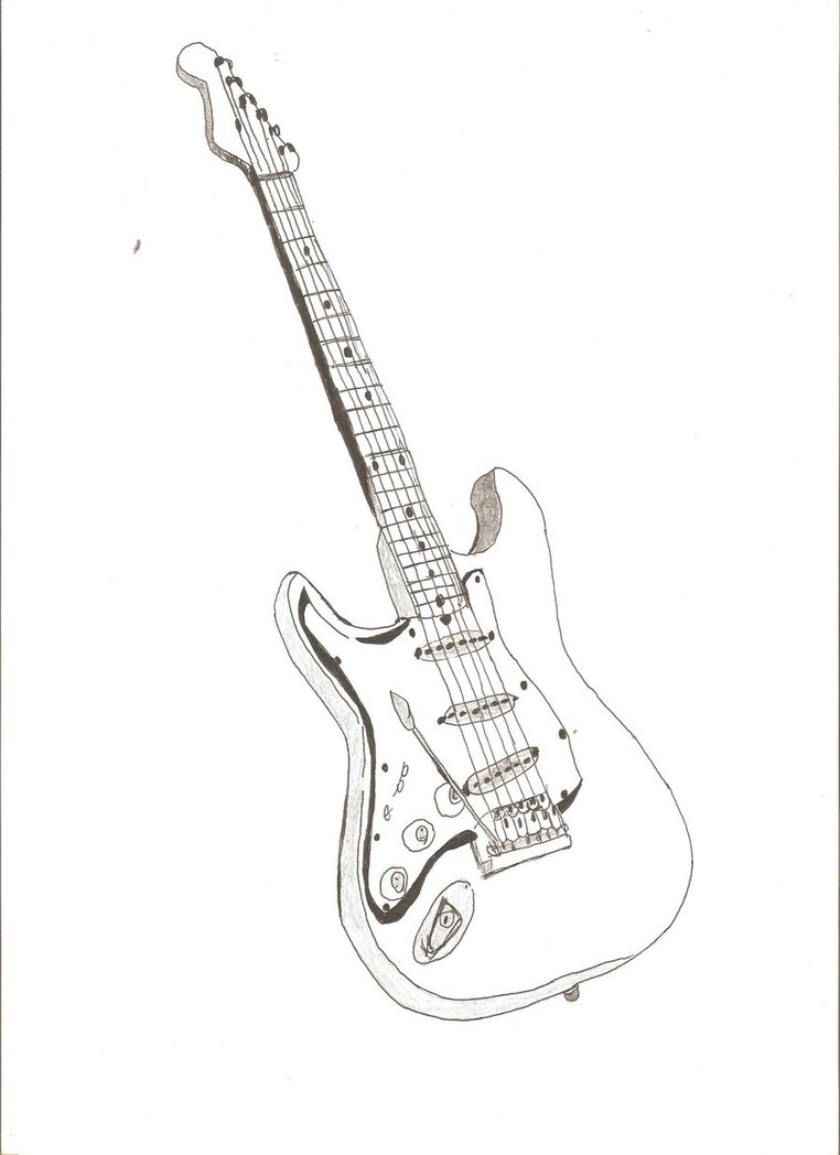 762x1048 Big Guitar Outline Drawing.