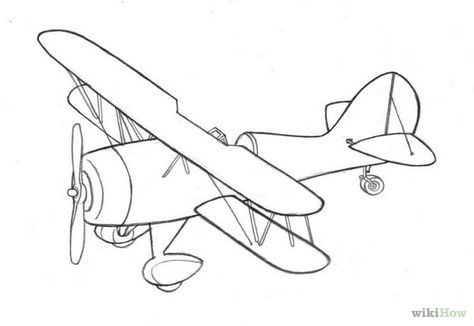 Biplane Drawing at GetDrawings | Free download