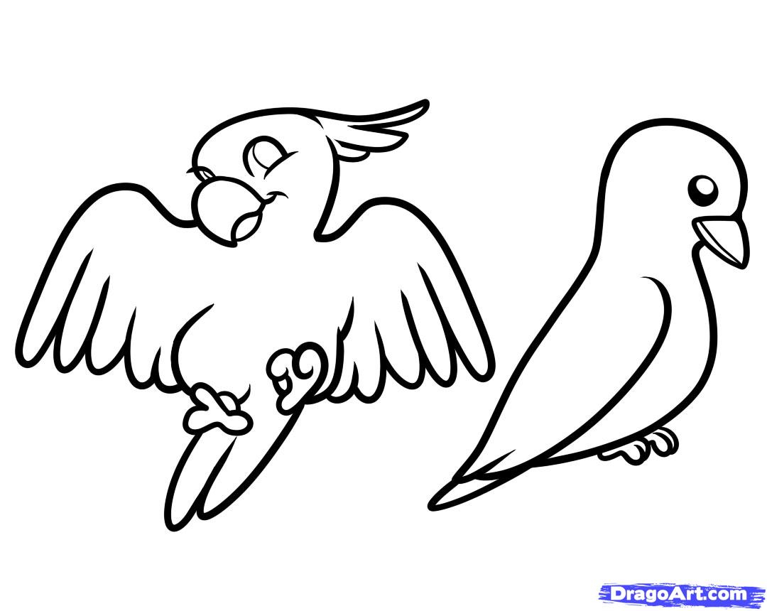 Bird Drawing Outline at GetDrawings | Free download