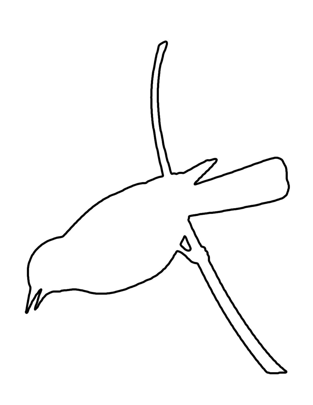 Bird Drawing Outline at GetDrawings | Free download